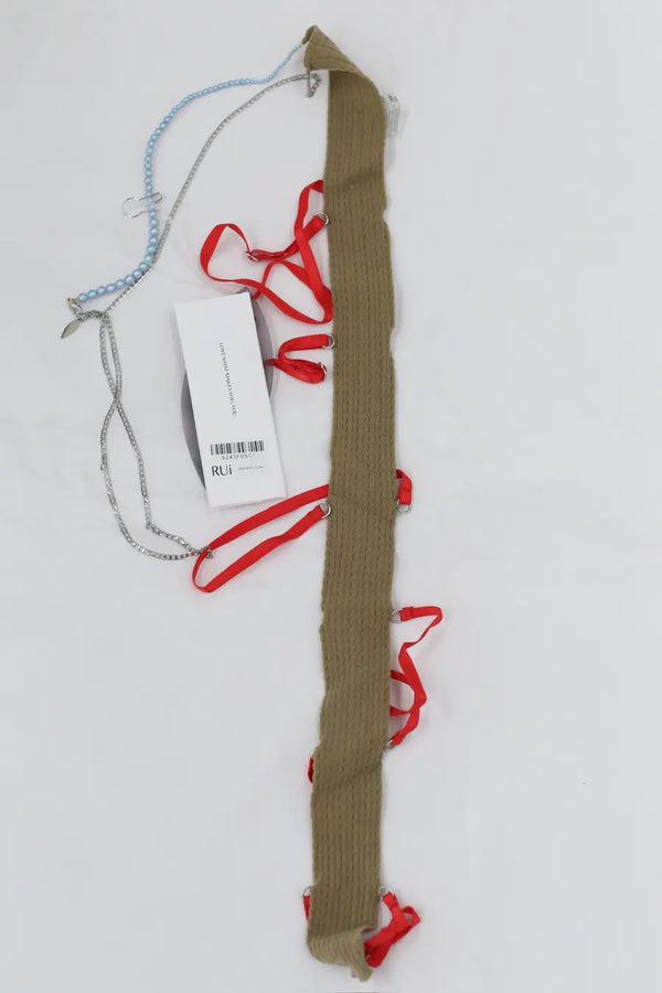 RUI single semi-sheer thin strap leg socks RSS24SF05 Coffee coffee